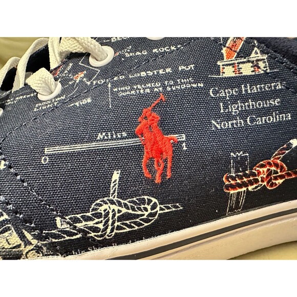 NWOB POLO RALPH LAUREN MEN'S shoes 14 Faxon X graphics Canvas Sneaker - Picture 7 of 12